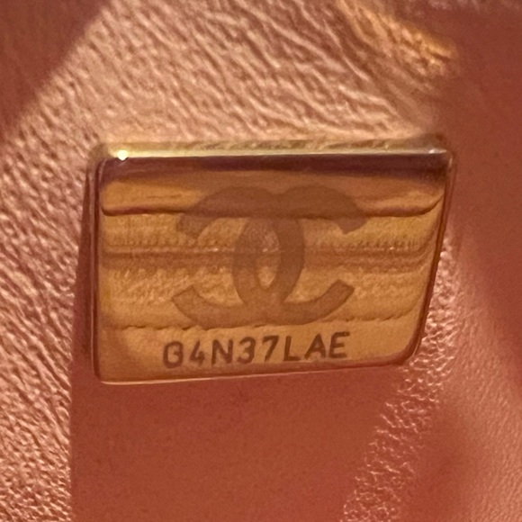 CHANEL MINI Lambskin Quilted Mini Rectangular Flap Light Orange - Picture 16 of 17